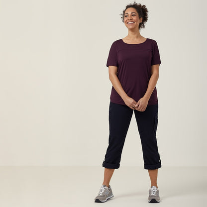 NNT CATUHN Matt Jersey Boat Neck Short Sleeve Top