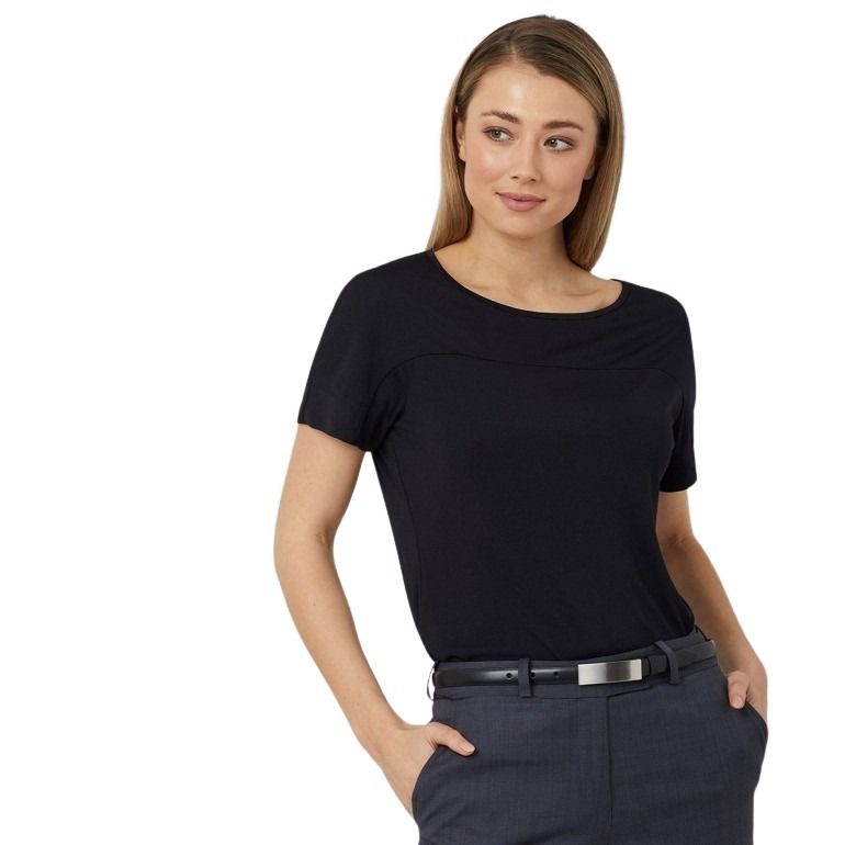 NNT CATUHN Matt Jersey Boat Neck Short Sleeve Top