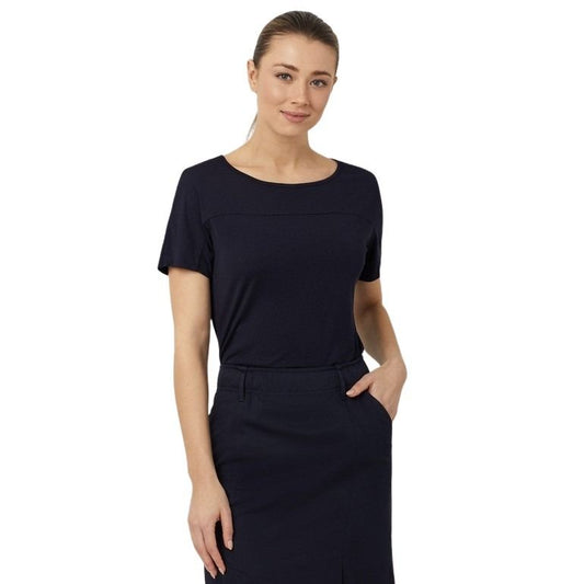 NNT CATUHN Matt Jersey Boat Neck Short Sleeve Top