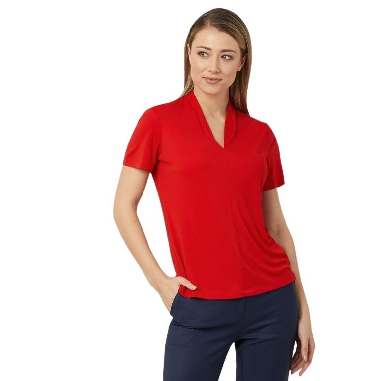 NNT CATUHP Matt Jersey V-Neck Short Sleeve Top