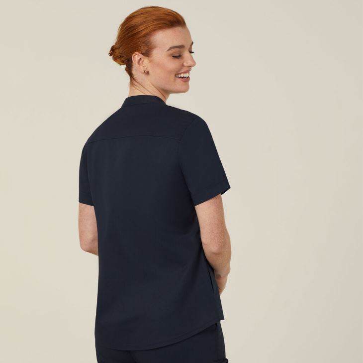 NNT CATUMM Next-Gen Antibacterial Active Blackburn Mandarin Collar Scrub Top