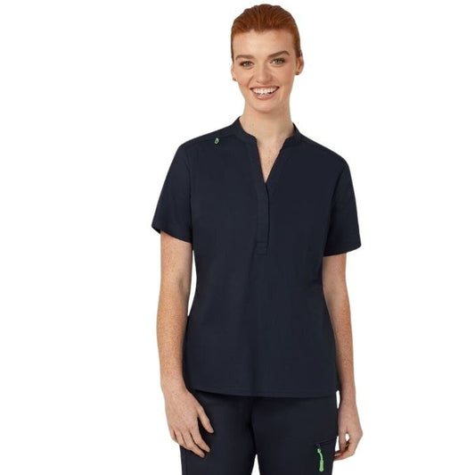 NNT CATUMM Next-Gen Antibacterial Active Blackburn Mandarin Collar Scrub Top