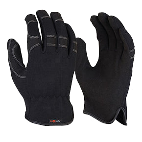 Maxisafe GRS235 G-Force Synthetic Riggers Glove Black - Palm and Back View