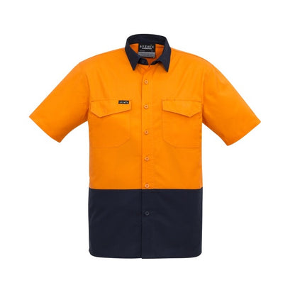 Syzmik ZW815 Mens Rugged Cooling HiVis Spliced S/S Shirt
