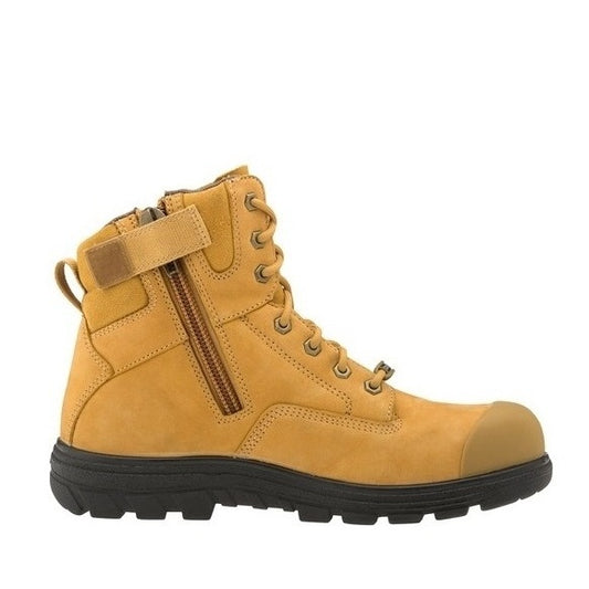 Wheat coloured Airport Friendly Ascent 129468 Alpha 2 4E Composite Zip Side Safety Boots