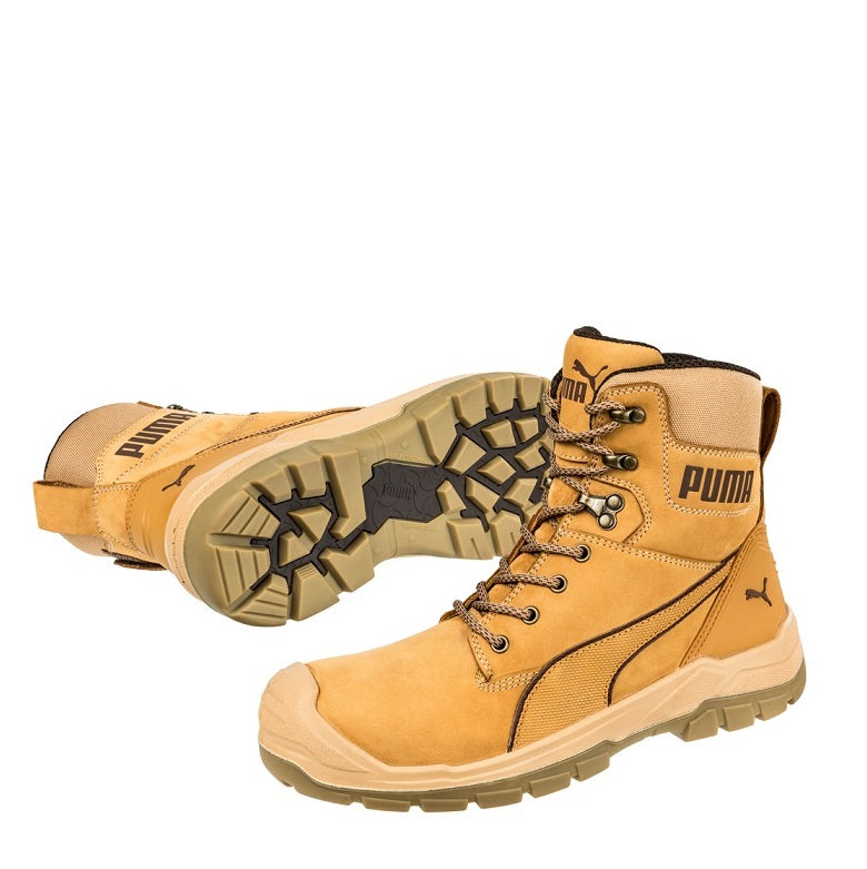 Wheat Zip Sided Puma 630727 Conquest Unisex Composite Safety Boots