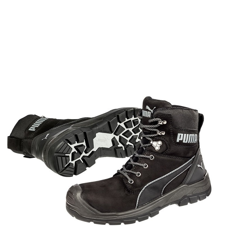 black Zip Sided Puma 630737 Conquest Black Unisex Composite Safety Boots