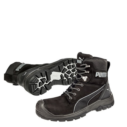 black Zip Sided Puma 630737 Conquest Black Unisex Composite Safety Boots
