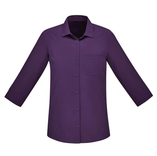 Biz Care CS951LT Womens Florence Plain 3/4 Sleeve Shirt