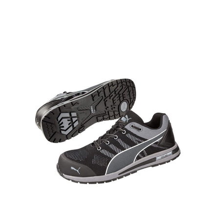 Heat Resistant Black and Grey Puma 643167 Elevate Knit Black/Grey Composite Safety Jogger