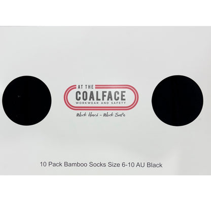 FAC ATC009/10 ATCF Heavy Bamboo Work Socks Black 6-10 -10 Pack