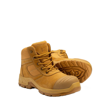 Wheat Heat and oil resistant durable workboots M8 M8SF002 Fella Low Zip Sided Boots 4"
