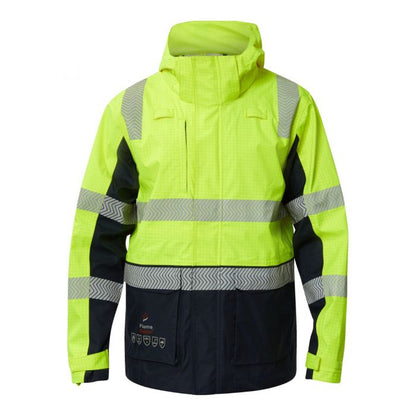 FlameBuster FJV033 FR HiVis Wet Weather Segmented Reflective Jacket