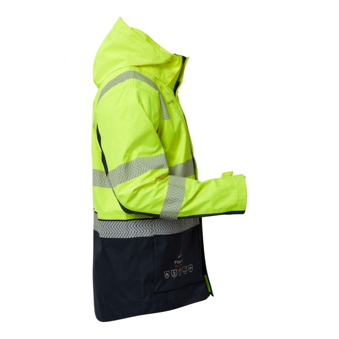 FlameBuster FJV032 FR HiVis Wet Weather 3-in-1 Segmented Reflective Jacket