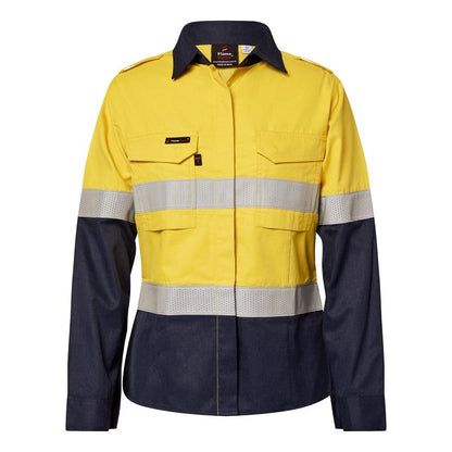 FlameBuster FSL016A Torrent HRC2 Ladies HiVis Two Tone Open Front Shirt