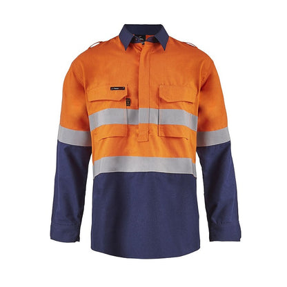FlameBuster FSV015A Torrent HRC2 Mens HiVis Open Front Taped Shirt
