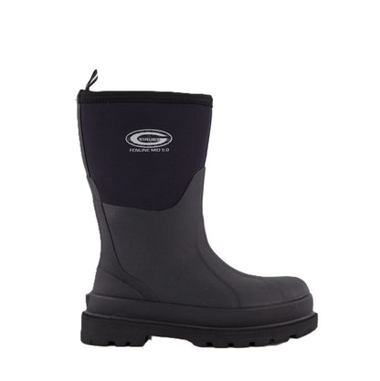 Black rubber Oil resistant Farming Boot Grubs SFEN-000M Fenline 5.0 Mid Work Boots