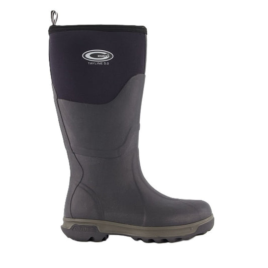 Black Rubber Gumboot Insulated for warmth Grubs STAY-000H Tayline 5.0 High Work Boot