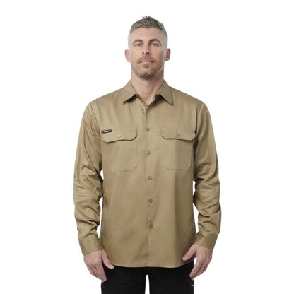 KingGee K04010 Open Front Drill Long Sleeve Shirt