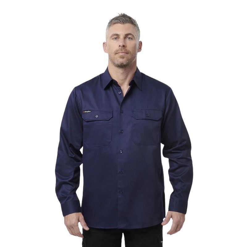 KingGee K04010 Open Front Drill Long Sleeve Shirt