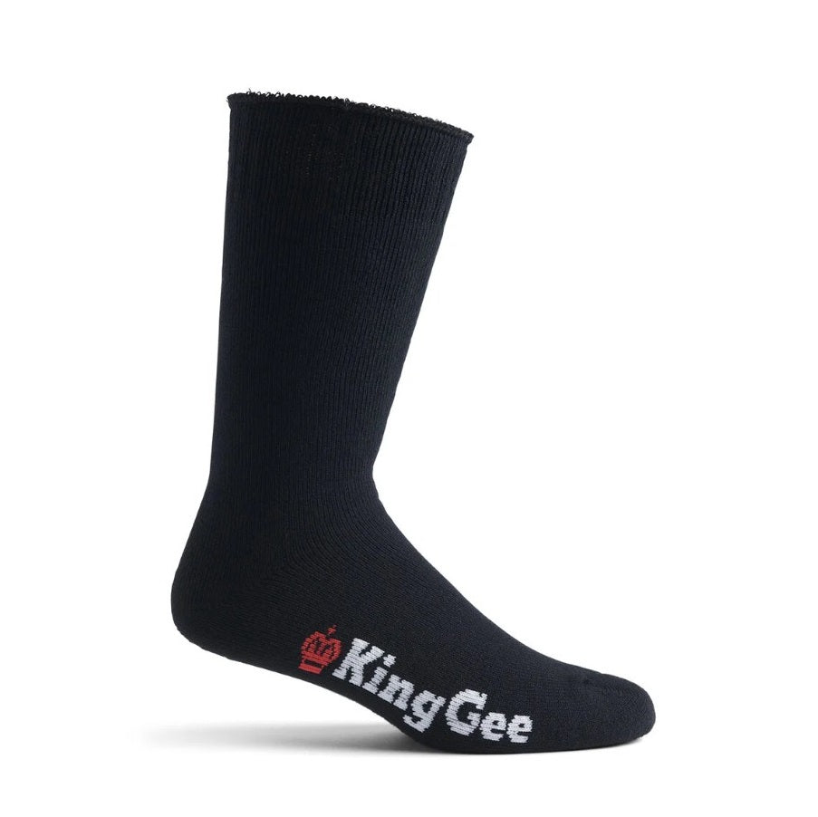 Black KingGee K09003 Single Bamboo Sock