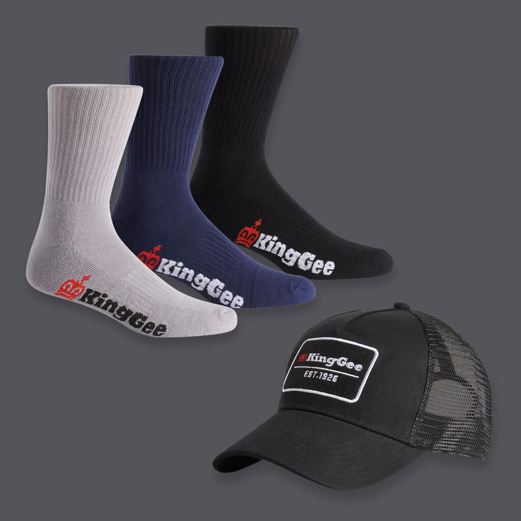 KingGee K09009 Cap & Sock Bundle