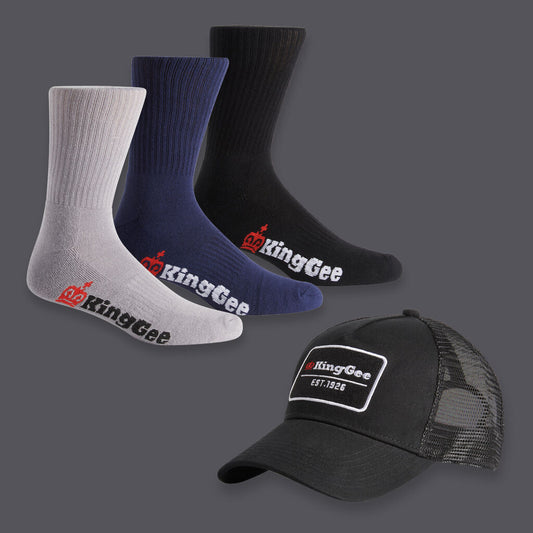 KingGee K09009 Cap & Sock Bundle