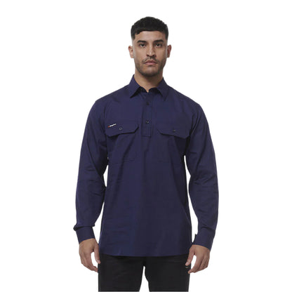 KingGee K14033 Mens Workcool Vented Closed Front Shirt Long Sleeve
