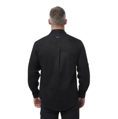 Man wearing a black shirt on a white background