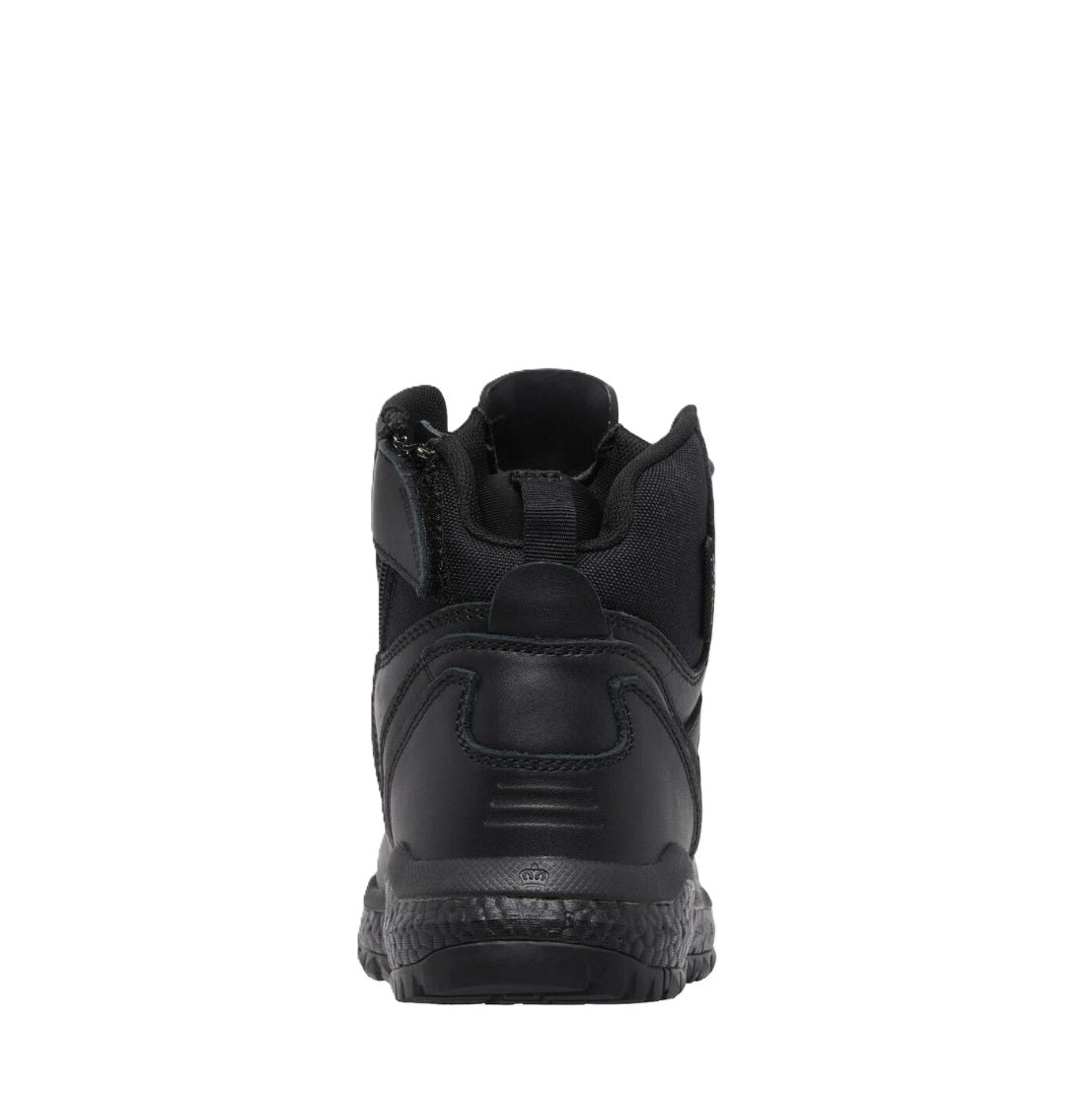 Black high-top sneaker on a white background