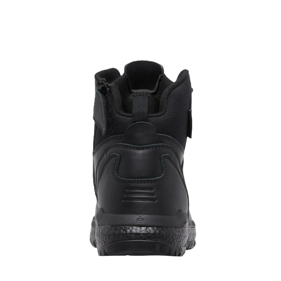 Black high-top sneaker on a white background
