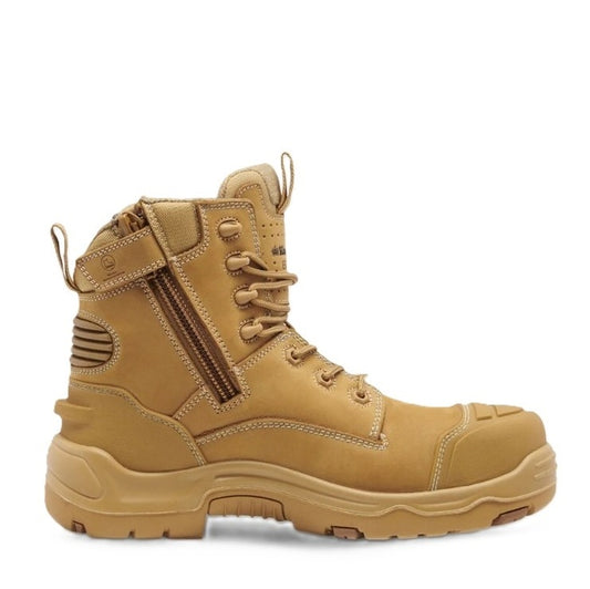 Wheat coloured zip sided KingGee K27999 Onyx 6Z Penetration Resistant Safety Boot