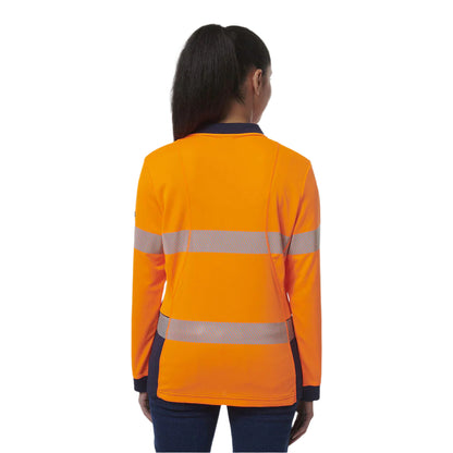 KingGee K44223 Womens Workcool Hyperfreeze Spliced Long Sleeve Polo W/ Segmented Tape