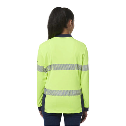 KingGee K44223 Womens Workcool Hyperfreeze Spliced Long Sleeve Polo W/ Segmented Tape