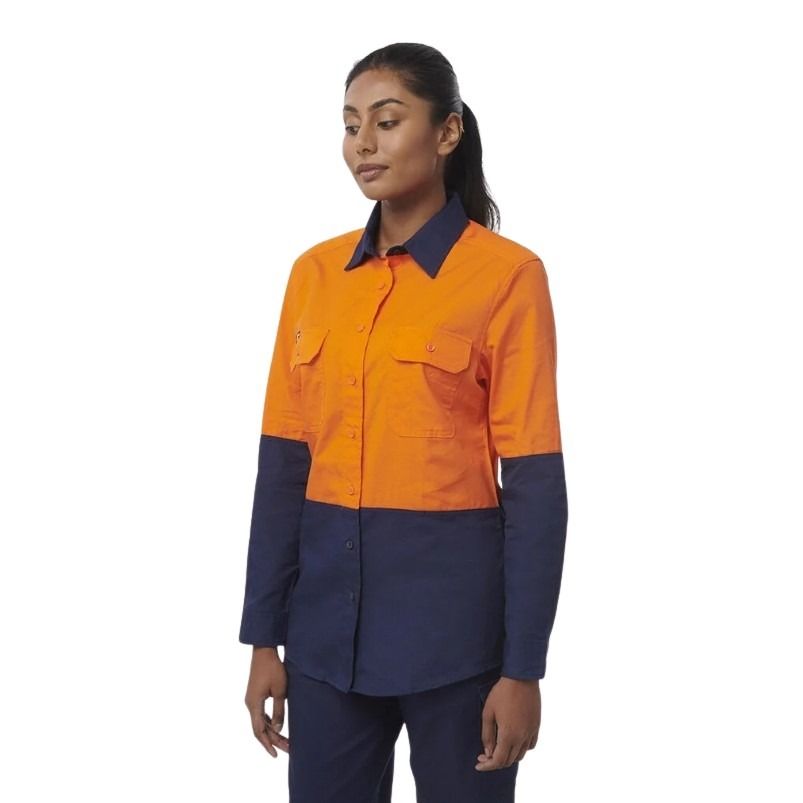 KingGee K44226 Womens Workcool Vented Spliced Shirt Long Sleeve