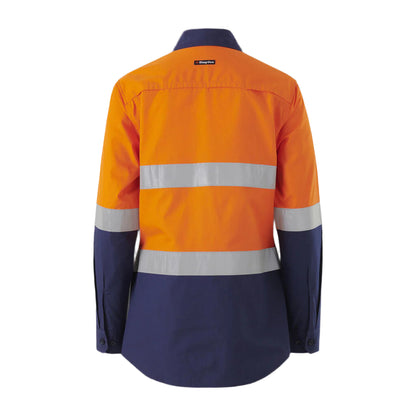 KingGee K44227 Womens Workcool Vented Spliced Shirt Taped Long Sleeve