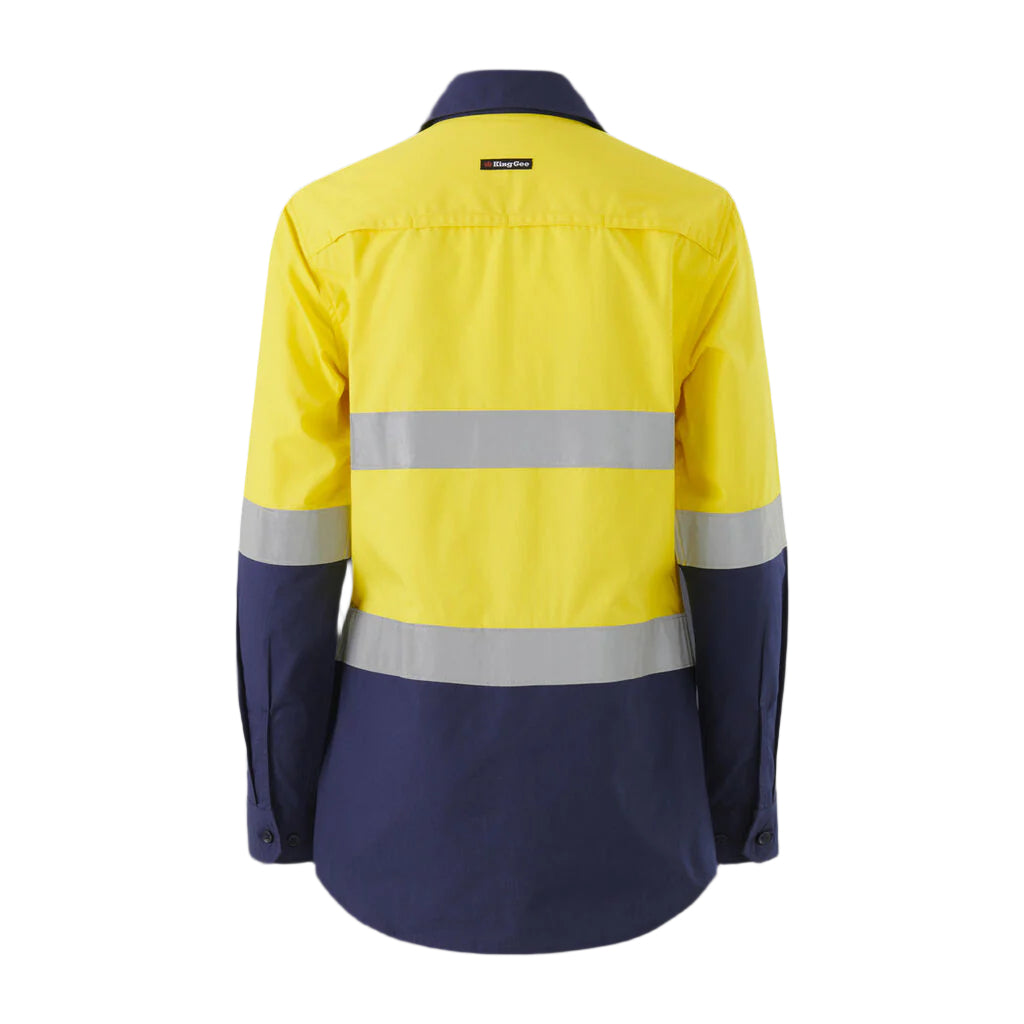 KingGee K44227 Womens Workcool Vented Spliced Shirt Taped Long Sleeve
