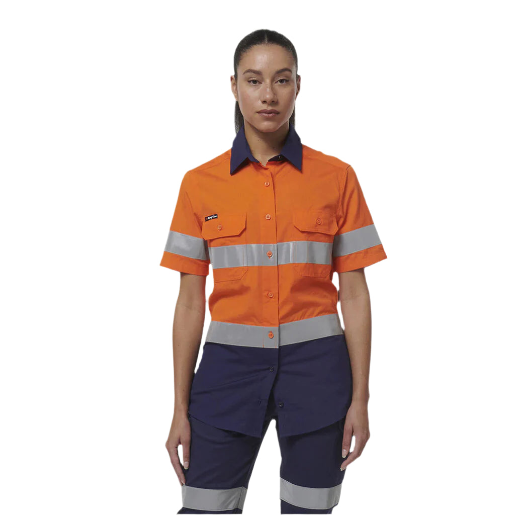 KingGee K44229 Womens Workcool Vented Reflective Short Sleeve Shirt