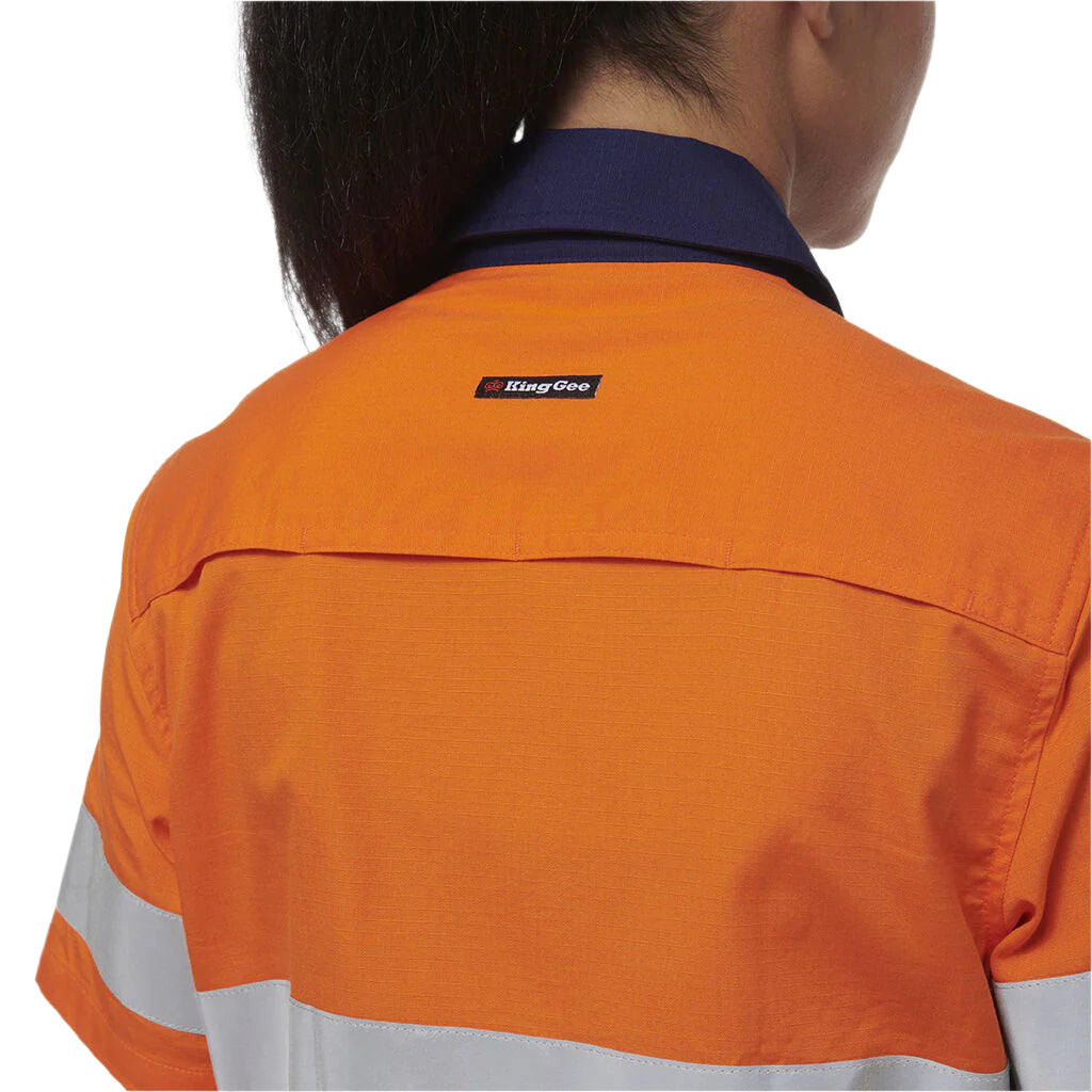 KingGee K44229 Womens Workcool Vented Reflective Short Sleeve Shirt