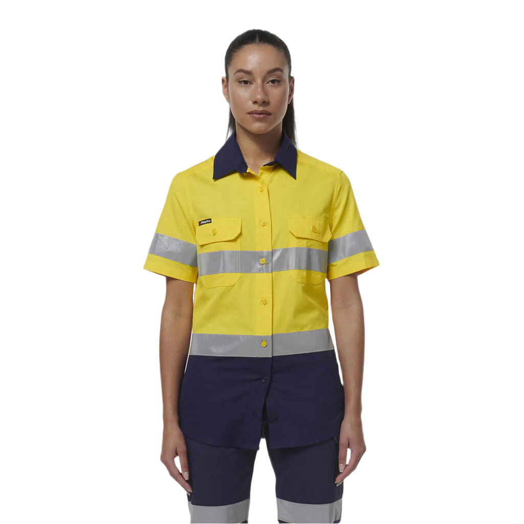 KingGee K44229 Womens Workcool Vented Reflective Short Sleeve Shirt