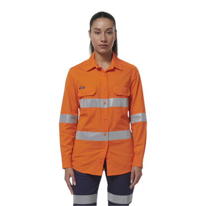 KingGee K44231 Womens Workcool Vented Reflective Shirt