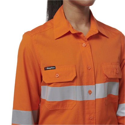 KingGee K44231 Womens Workcool Vented Reflective Shirt