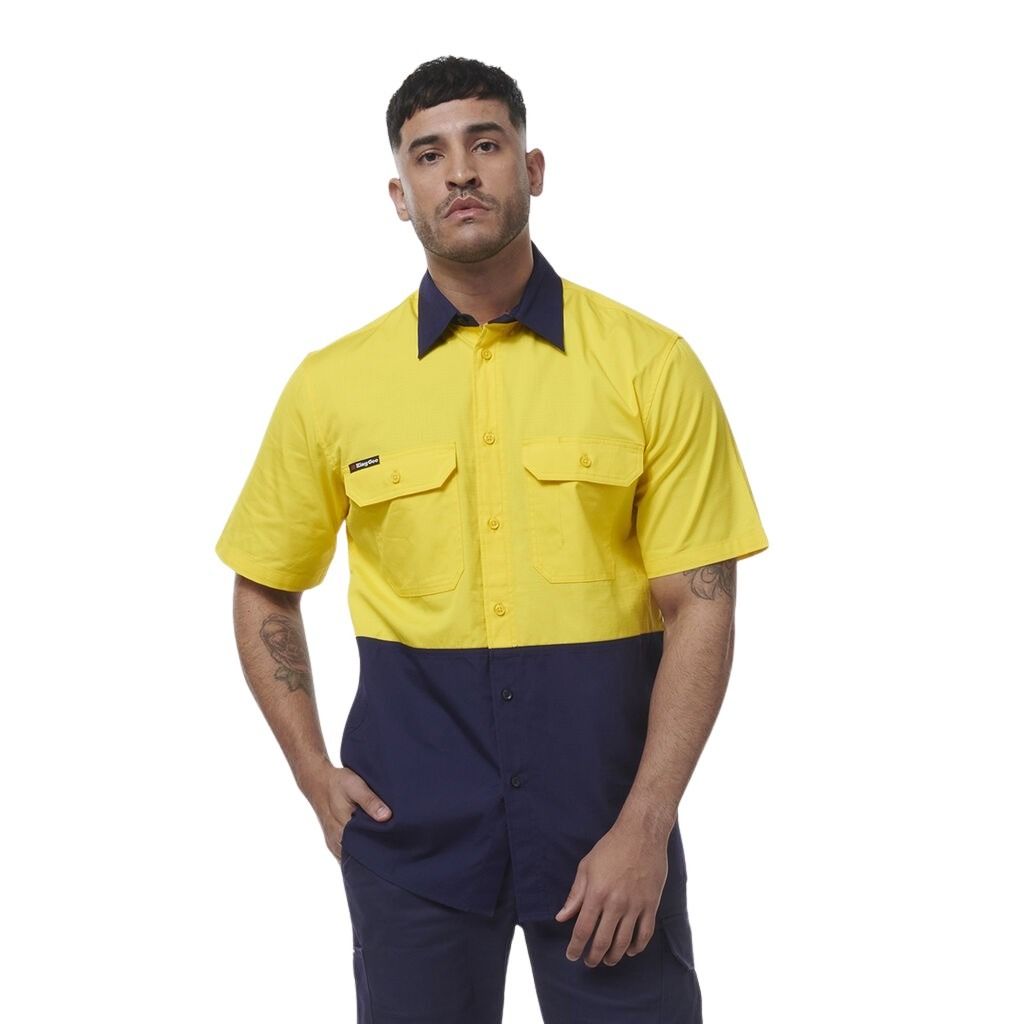 KingGee K54008 Workcool Vented Spliced Short Sleeve Shirt
