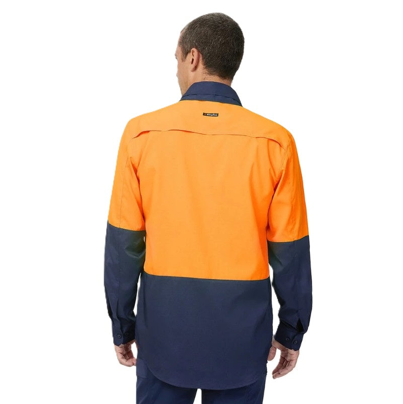 KingGee K54036 Drycool Hi-Vis Spliced Shirt Long Sleeve