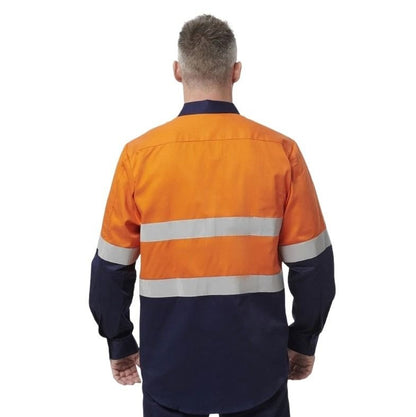 KingGee K54315 Reflective Spliced Drill Long Sleeve Shirt