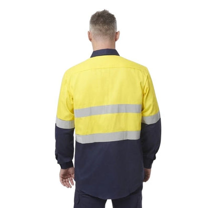 KingGee K54315 Reflective Spliced Drill Long Sleeve Shirt