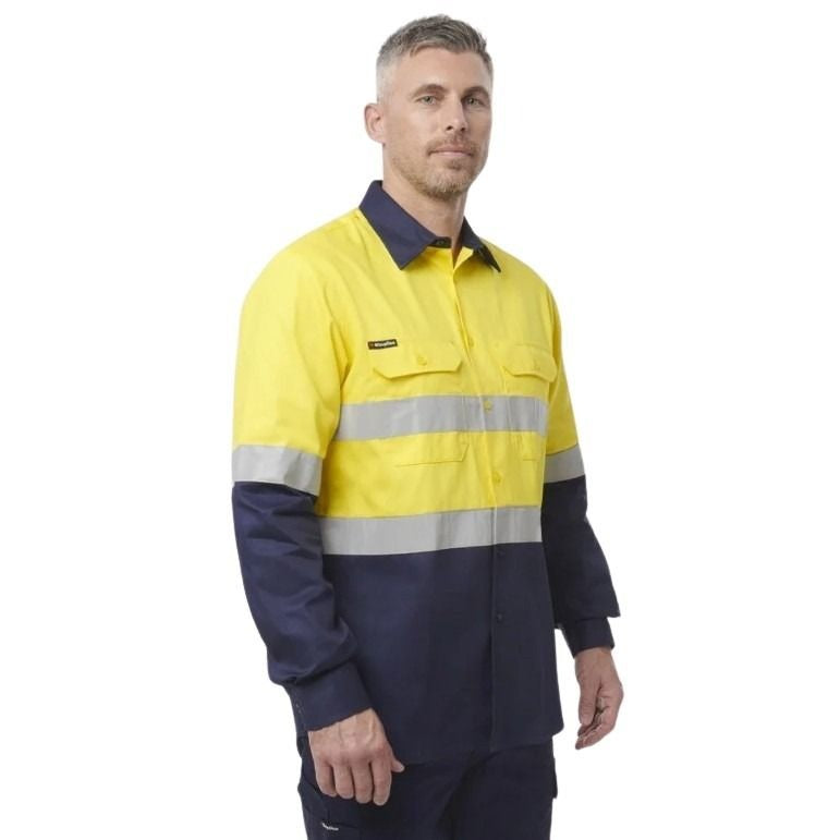 KingGee K54315 Reflective Spliced Drill Long Sleeve Shirt