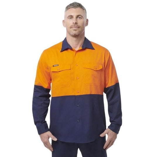 KingGee K54870 Workcool 2 HiVis Reflective Spliced Long Sleeve Shirt