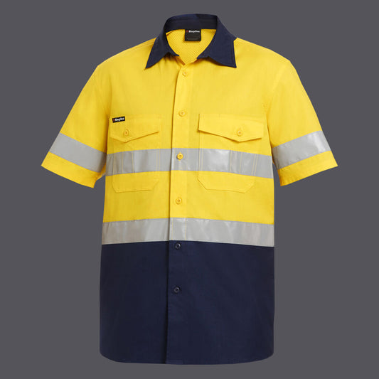 KingGee K54885 Workcool 2 HiVis Reflective Spliced Short Sleeve Shirt