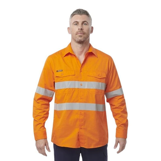 KingGee K54890 Workcool 2 HiVis Reflective Long Sleeve Shirt